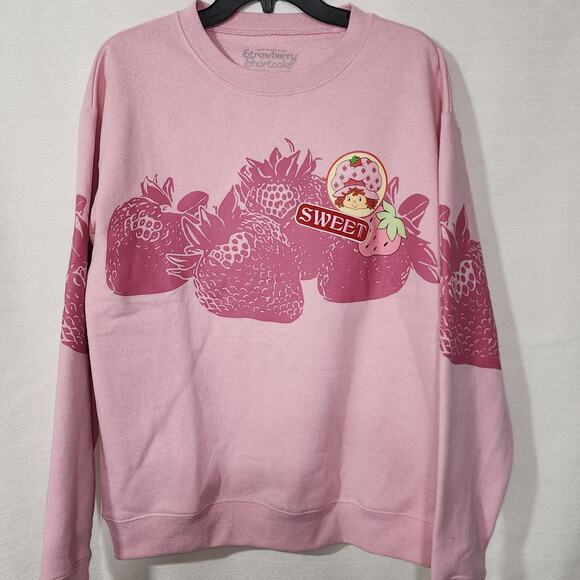 strawberry shortcake Tops - Strawberry shortcake pink sweatshirt size small women's